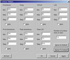 Contour Values dialog